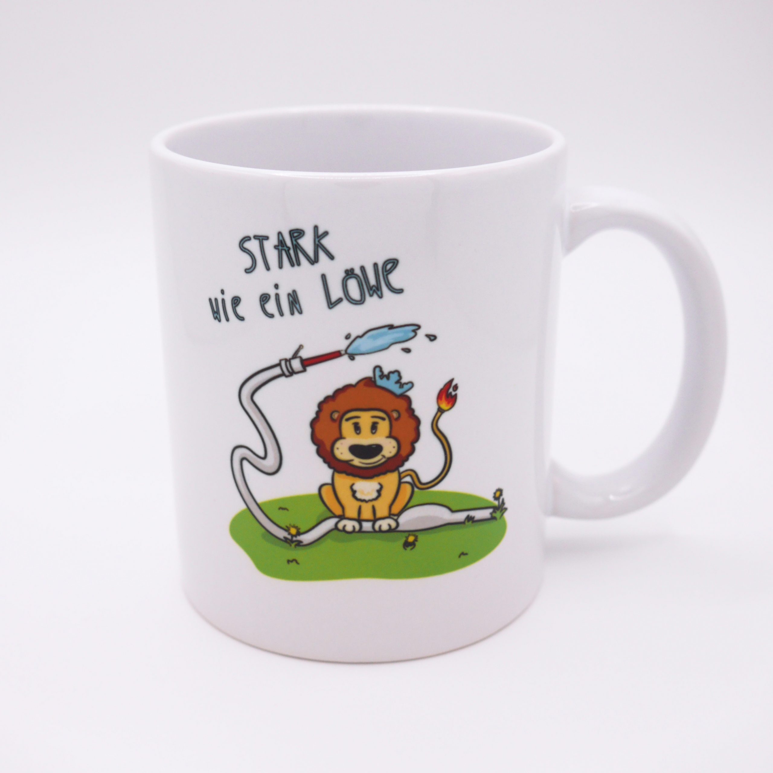 Kindertasse Feuerwehr - Stark wie ein Löwe – Bild 2